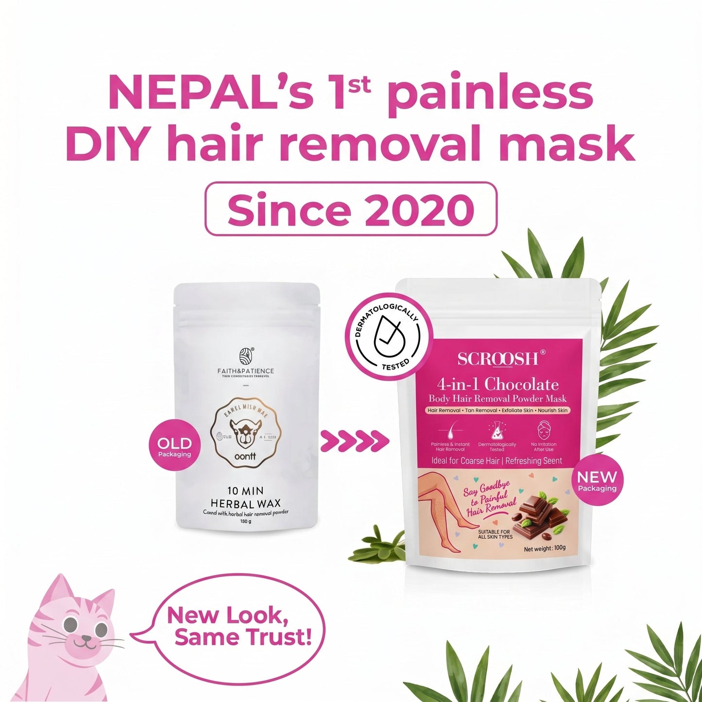 4-in-1 Bikini Hair Removal Wax Powder Mask - Two Different Flavors Available