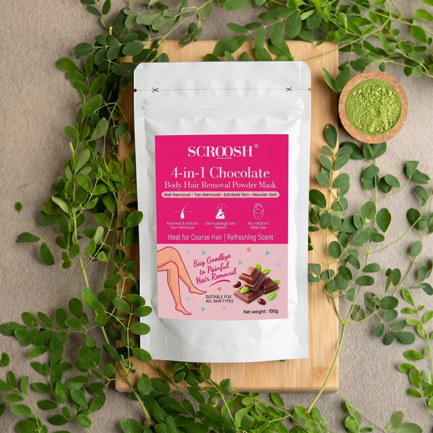 4-in-1 Bikini Hair Removal Wax Powder Mask - Two Different Flavors Available