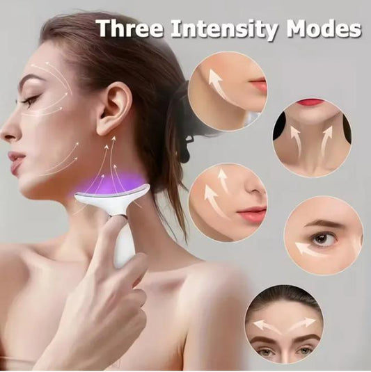 Prime Picks Premium 7 Color LED Electric Face Massager | Face Shaper Gua Sha | Massage