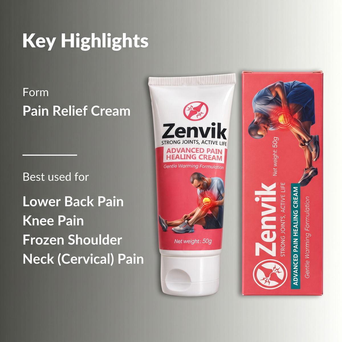Zenvik Advanced Pain Healing Cream (50g)